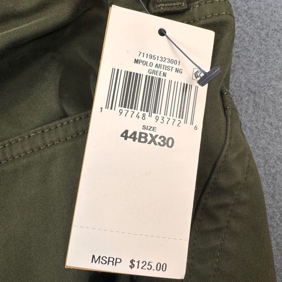 Polo Ralph Lauren Varick Slim Straight Mens 44Bx30 Green Stretch Chino Pants NEW - Picture 7 of 8